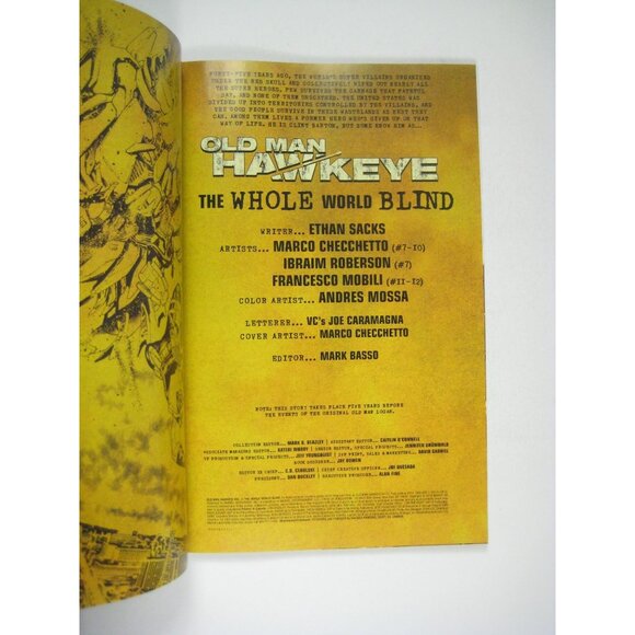 Marvel Old Man Hawkeye The Whole World Blind Graphic Novel Comic 2018 Paperback - Picture 3 of 6